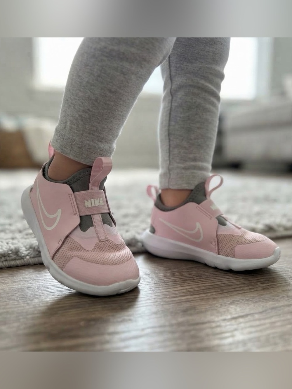 ⁠Nike Flex Runner 2 Pink Foam Toddler Slip On Sneakers Shoes Size 9C DJ6039-600⁠